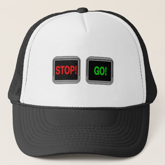 Stoppen Sie gehen Truckerkappe (Vorderseite)