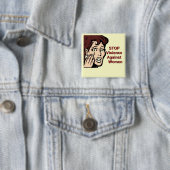 Stoppen Sie Gewalt gegen Frauen-Knopf Button (Beispiel)