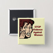 Stoppen Sie Gewalt gegen Frauen-Knopf Button (Vorne & Hinten)