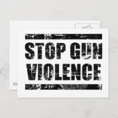 Stoppen Sie Gewehr-Gewalt Postkarte (Vorne/Hinten)