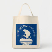 Stoppen Sie globale Erwärmung: Wiederverwendbare Tragetasche (Vorne)