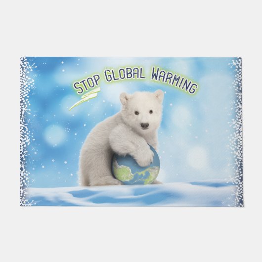 Stoppen Sie globale Erwärmungs-polarer Fußmatte (Vorderseite)