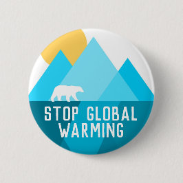 Stoppen Sie globalen Erwärmungs-polarer Button