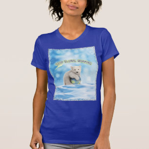 Stoppen Sie globales Erwärmungs-polarer T-Shirt