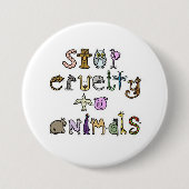 stoppen Sie Grausamkeit zu den besonders Button (Vorderseite)