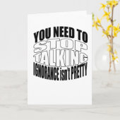 Stoppen Sie, Gruß-Karte zu sprechen Karte (Gelbe Blume)