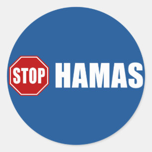 Stoppen Sie Hamas Runder Aufkleber