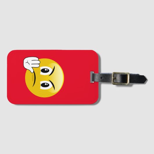 Stoppen Sie Hände Emoji Gepäckanhänger (Vorderseite (Horizontal))