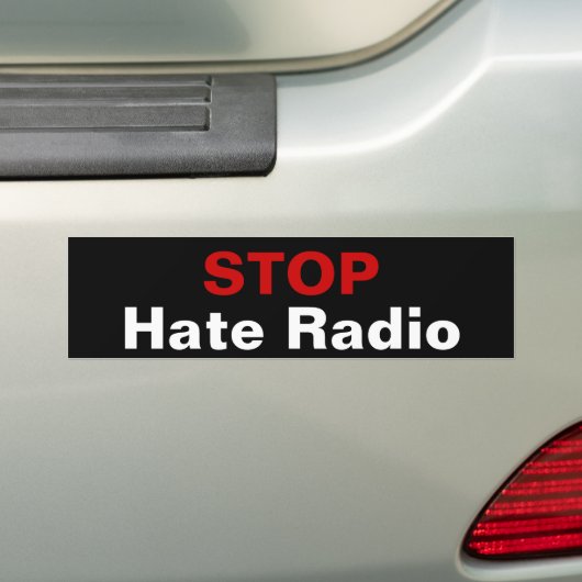 STOPPEN Sie Hass-Radio Autoaufkleber (Auf Auto)