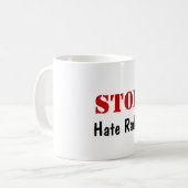 STOPPEN Sie Hass-Radio Kaffeetasse (Vorderseite Links)