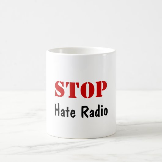 STOPPEN Sie Hass-Radio Kaffeetasse (Mittel)