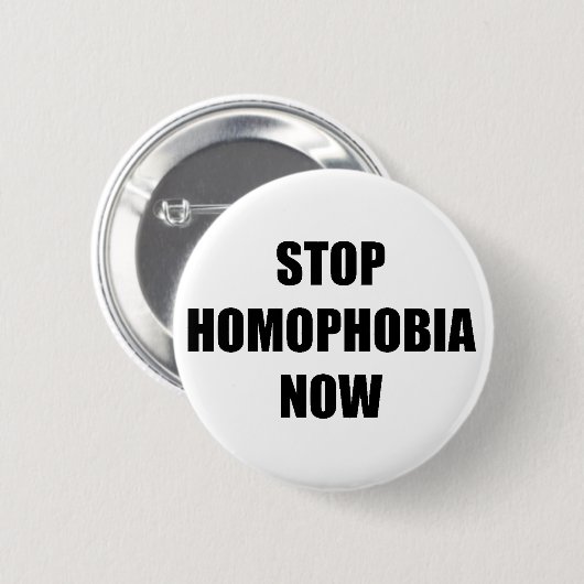 Stoppen Sie Homophobie Button (Vorne & Hinten)