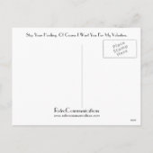 Stoppen Sie Ihr Howling Valentine Feiertagspostkarte (Rückseite)