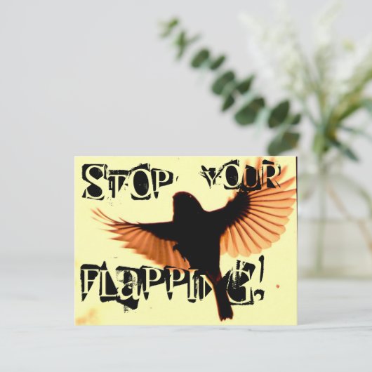 Stoppen Sie Ihre Flackerung Postkarte (Stehend Vorderseite)