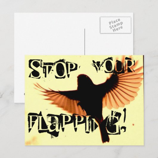 Stoppen Sie Ihre Flackerung Postkarte (Vorne/Hinten)