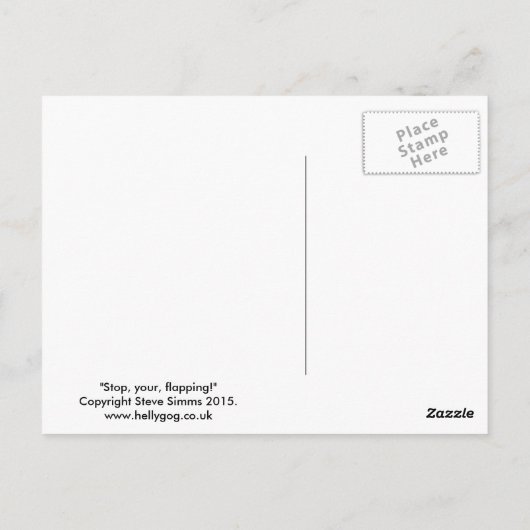 Stoppen Sie Ihre Flackerung Postkarte (Rückseite)