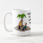 Stoppen Sie in Panik zu versetzen, ich schulden Kaffeetasse (Links)