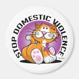 Stoppen Sie inländische Gewalt-Katze Magnet