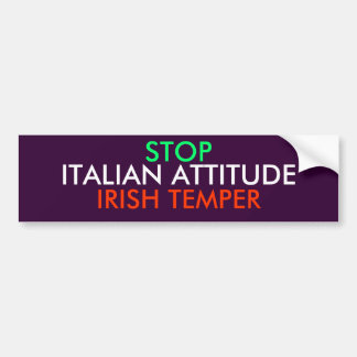 STOPPEN SIE, IREN-TEMPERAMENT, ITALIENISCHE AUTOAUFKLEBER