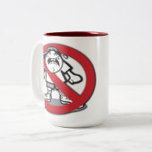 Stoppen Sie jammernde Kaffee-Tasse Zweifarbige Tasse (Vorderseite Links)