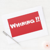 STOPPEN Sie jammernden Stoppschild-Aufkleber Rechteckiger Aufkleber (Umschlag)