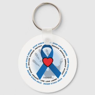 Stoppen Sie Kindesmissbrauch-Band Schlüsselanhänger