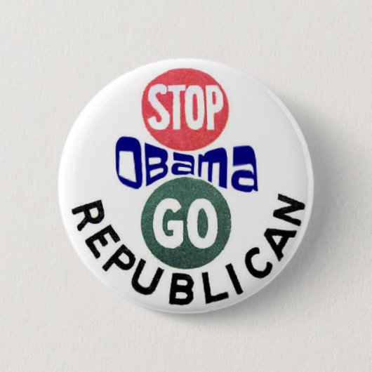 Stoppen Sie Knopf Obama 2012 Button (Vorderseite)