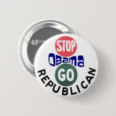 Stoppen Sie Knopf Obama 2012 Button (Vorne & Hinten)