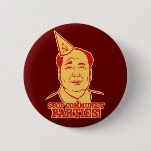 Stoppen Sie kommunistischen Partys-Knopf Button