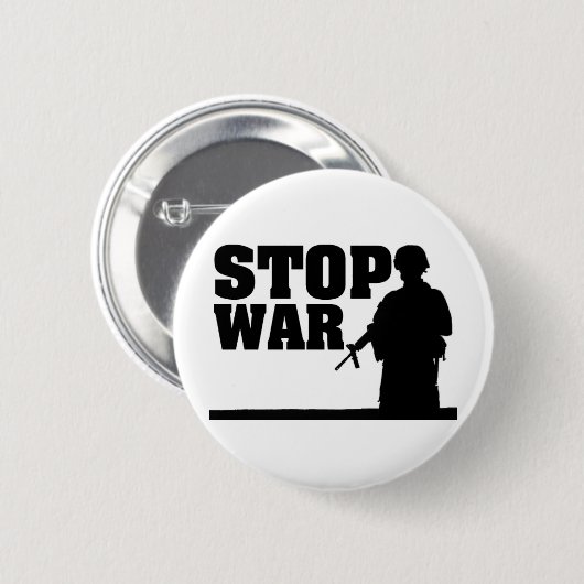 Stoppen Sie Krieg Button (Vorne & Hinten)