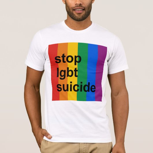 stoppen Sie lgbt Selbstmord T-Shirt (Vorderseite)
