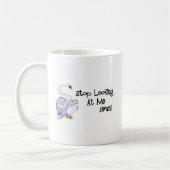 Stoppen Sie, mich zu betrachten Schwan Kaffeetasse (Links)