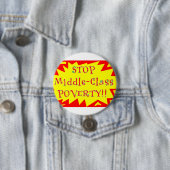 Stoppen Sie Mittelstands-Armut Button (Beispiel)