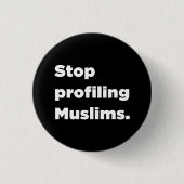 Stoppen Sie, Moslem-Knopf zu profilieren Button (Vorderseite)