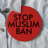 Stoppen Sie moslemisches Verbot Button (Beispiel)