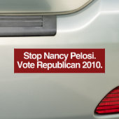 Stoppen Sie Nancy Pelosi. Wählen Sie Republikaner Autoaufkleber (Auf Auto)