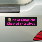 Stoppen Sie Newt Gingrich! Autoaufkleber (Auf Auto)