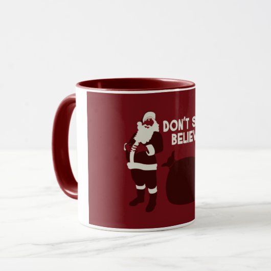 Stoppen Sie nicht Believin Tasse (Vorderseite Links)