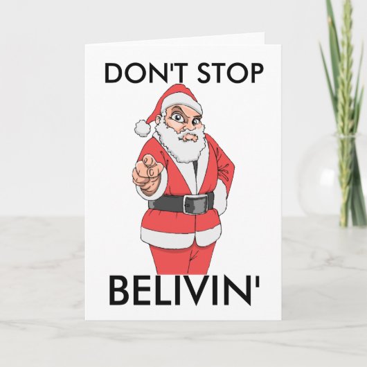 STOPPEN SIE NICHT, BELIVIN FEIERTAGSKARTE (Vorderseite)