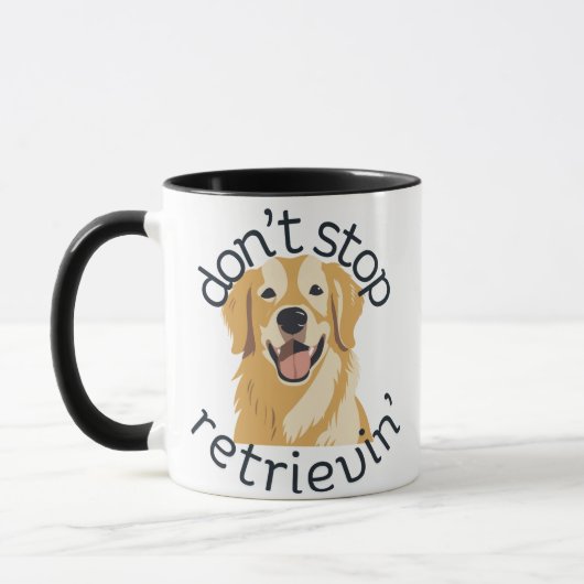 Stoppen Sie nicht die goldene Retriever-Tasse des Tasse (Links)