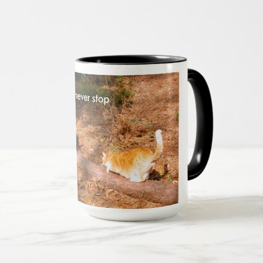 stoppen Sie nie Tasse (VorderseiteRechts)