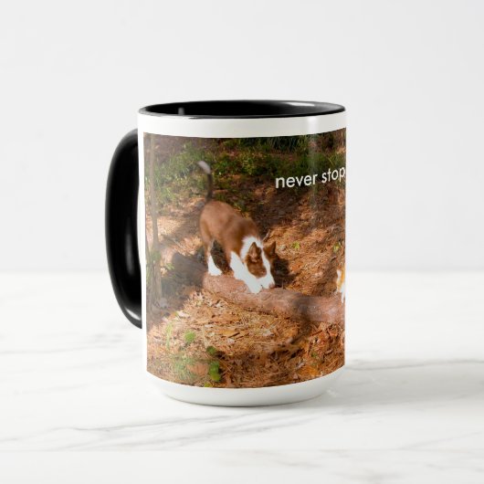 stoppen Sie nie Tasse (Vorderseite Links)