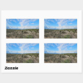 Stoppen Sie niemals Beachin-Aufkleber Rechteckiger Aufkleber (Blatt)