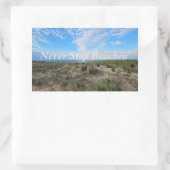 Stoppen Sie niemals Beachin-Aufkleber Rechteckiger Aufkleber (Tasche)