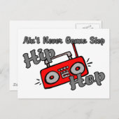 Stoppen Sie niemals Hip Hop Postkarte (Vorne/Hinten)