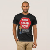 STOPPEN SIE OBAMA JETZT T-Shirt (Vorne ganz)