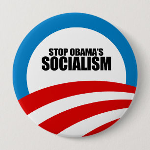 STOPPEN SIE OBAMA-SOZIALISMUS BUTTON