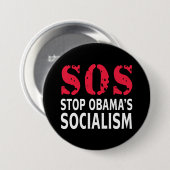 Stoppen Sie Obamas Sozialismus - PAS Button (Vorne & Hinten)
