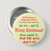 Stoppen Sie, PC für Weihnachten zu sein!! Button (Vorne & Hinten)