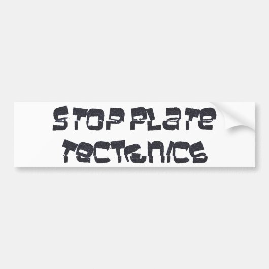 Stoppen Sie Plattentektonik Autoaufkleber (Vorne)